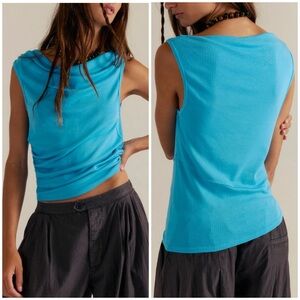 NWT-Free People We The Free Lola Asymmetrical Lucid Dream Color Hem Tank